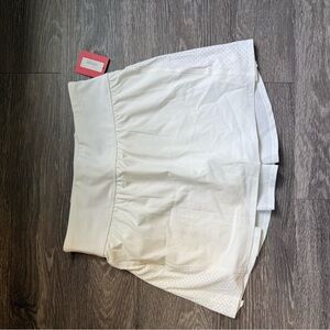 Spanx White Skirt with Perforated Detail